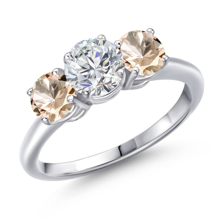 Morganite - October_5_Ring in 925 Sterling Silver