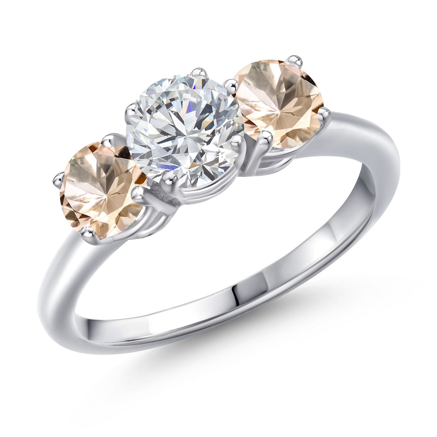 Morganite - October_9_Ring in 925 Sterling Silver