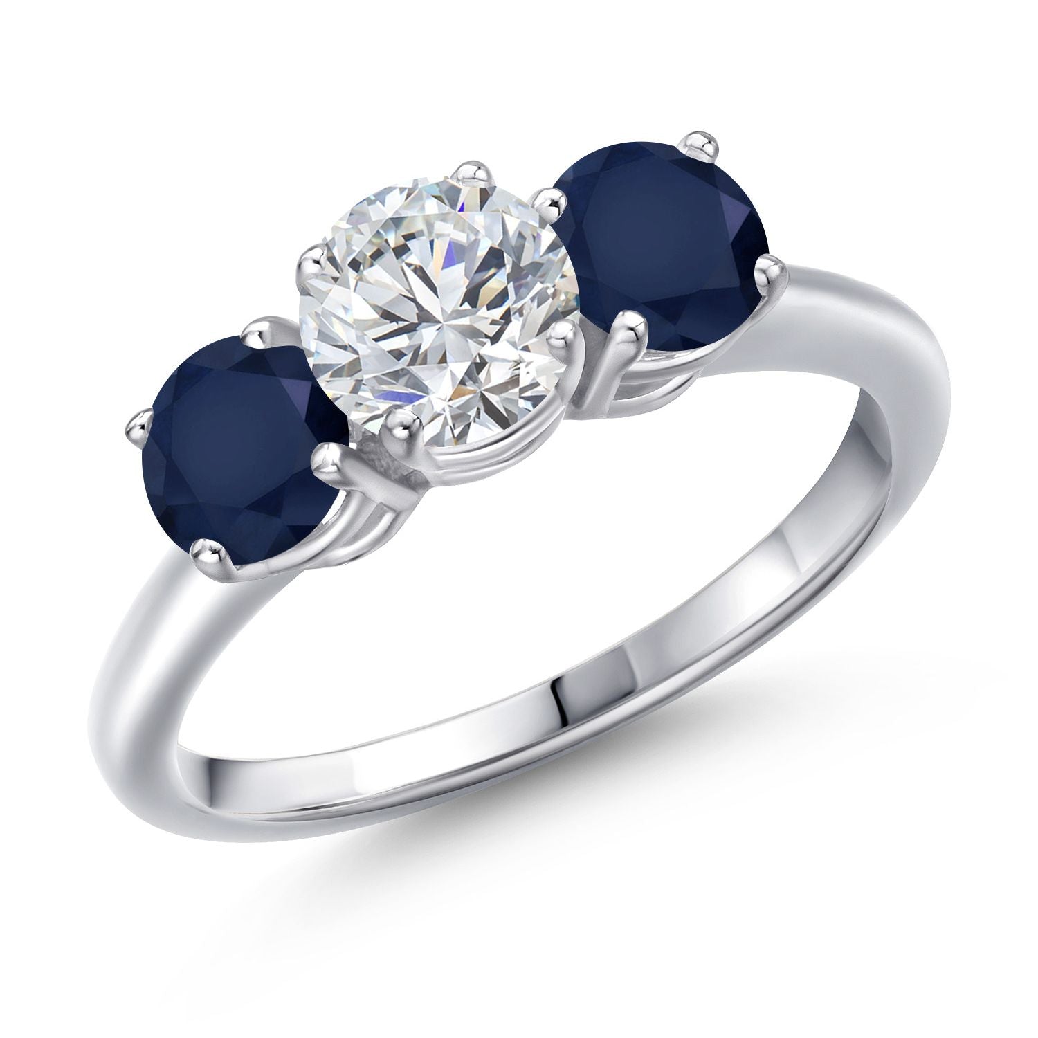 Blue Sapphire - September_8_Ring in 925 Sterling Silver