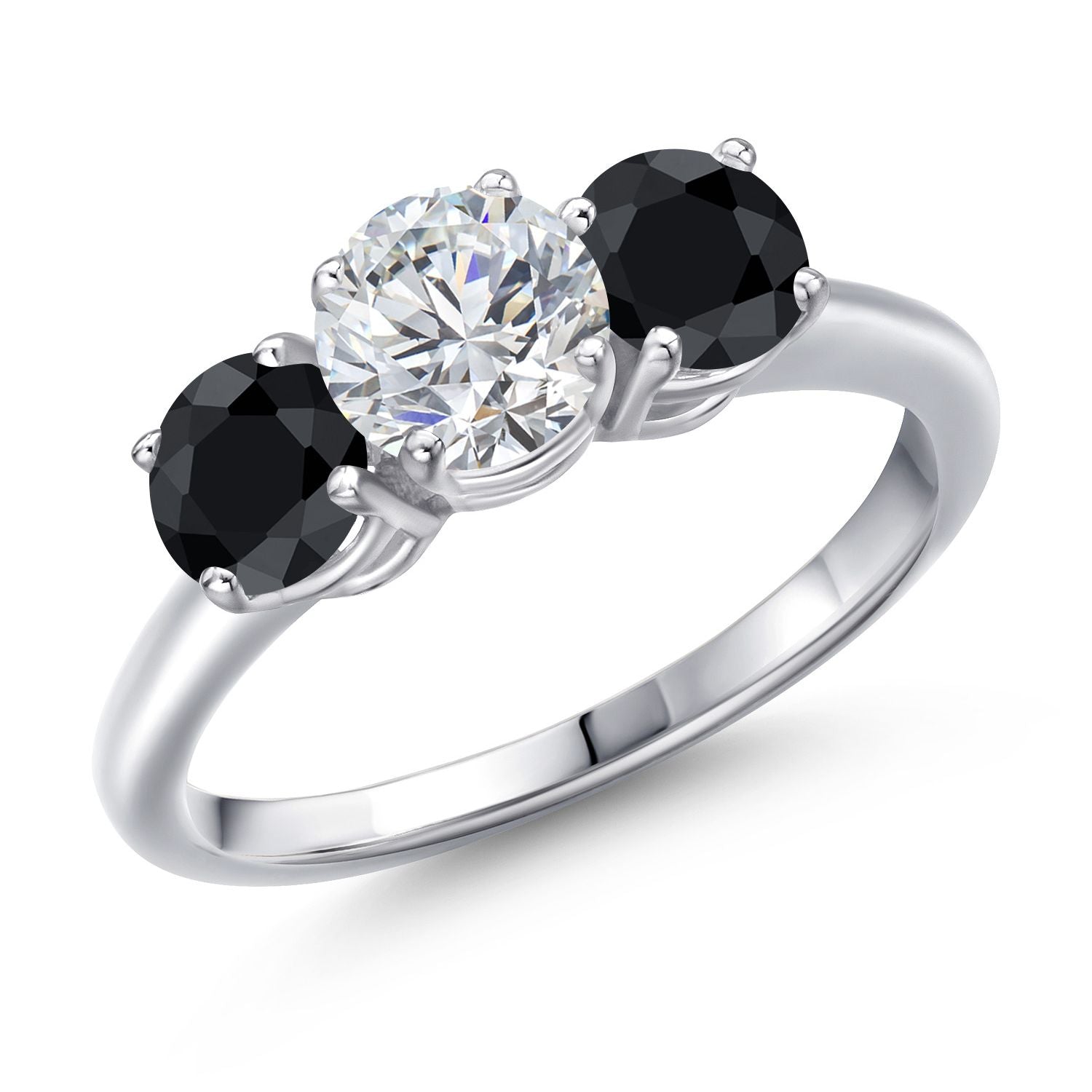 Black Sapphire - September_8_Ring in 925 Sterling Silver
