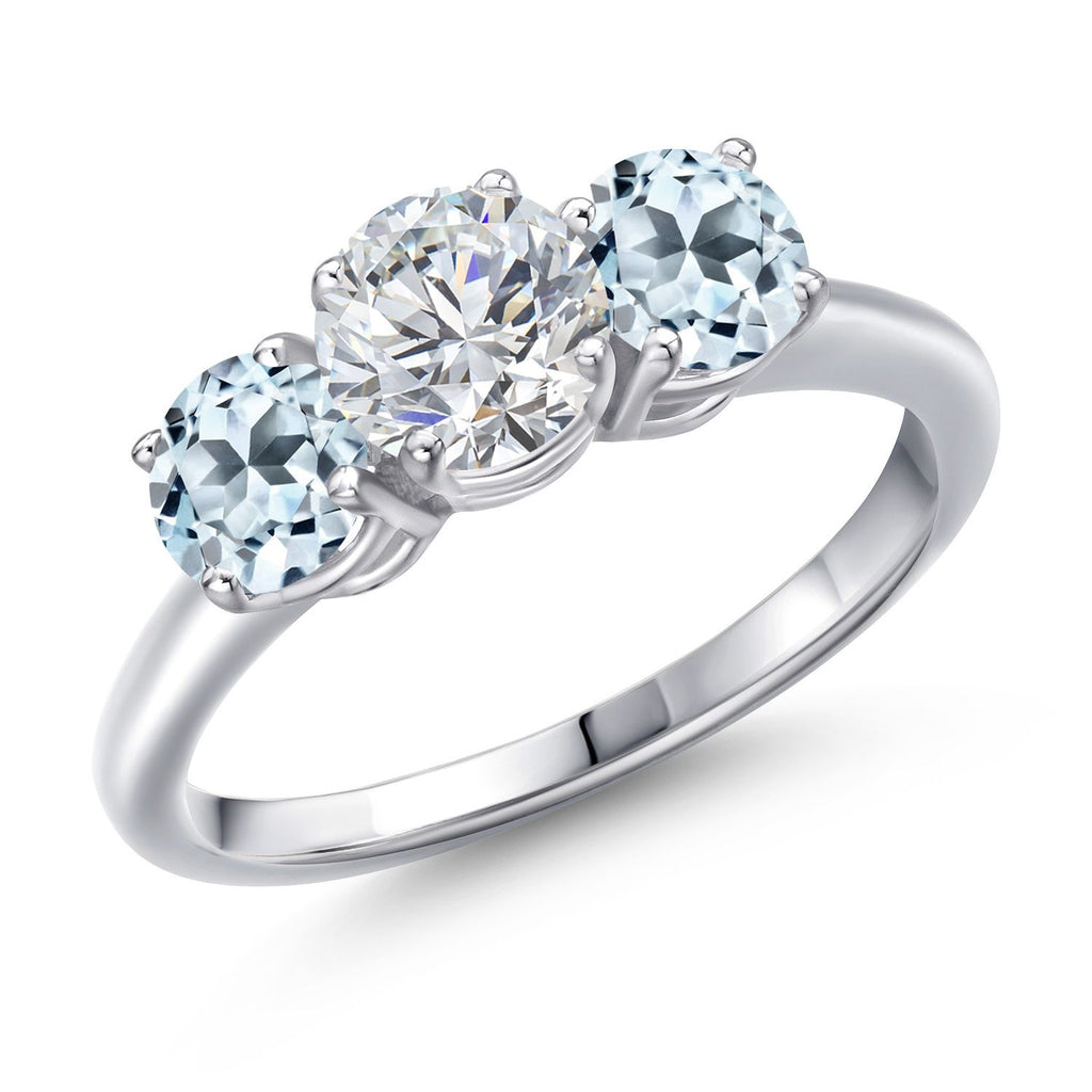 Sky Blue Topaz - November_7_Ring in 925 Sterling Silver