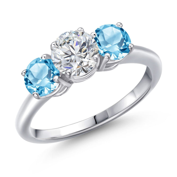 Swiss Blue Topaz - November_5_Ring in 925 Sterling Silver