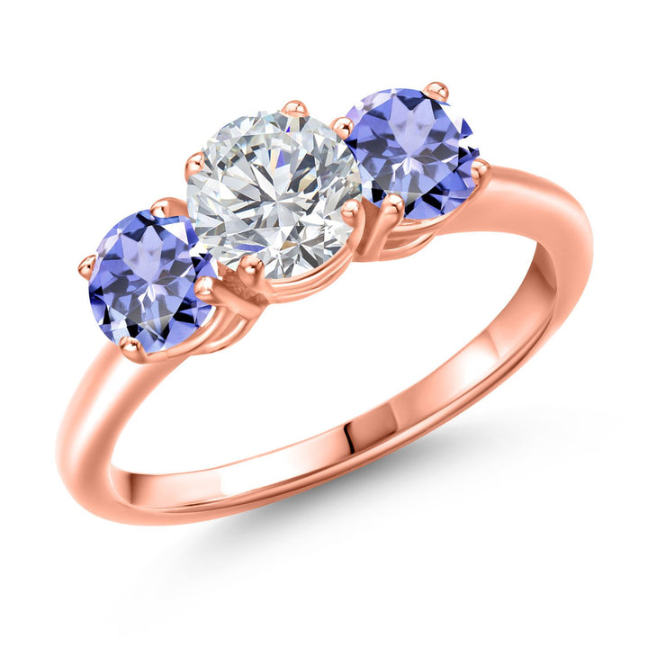 Tanzanite - December_5_Ring in 925 Rose Gold Plated Silver
