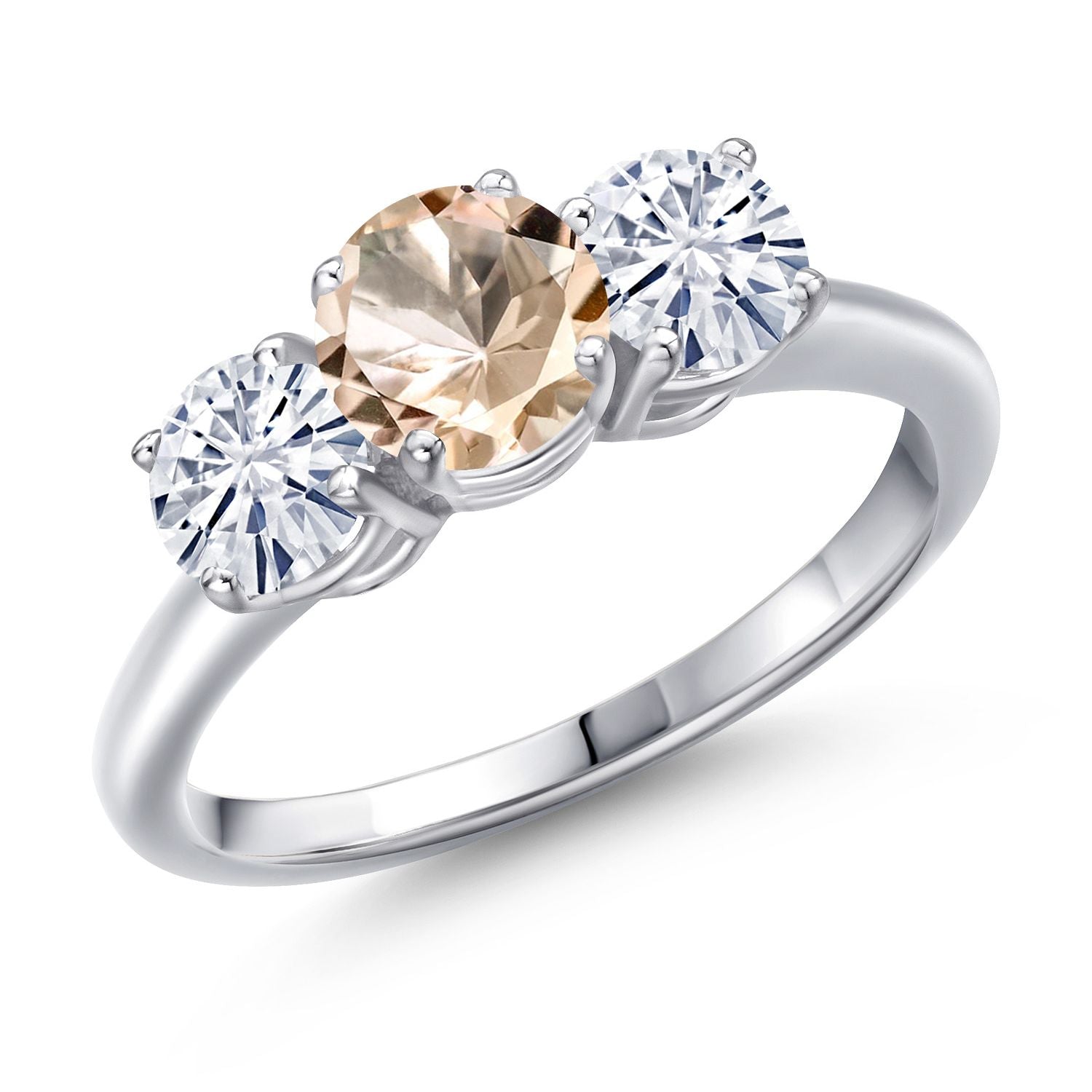 Morganite - October_7_Ring in 925 Sterling Silver