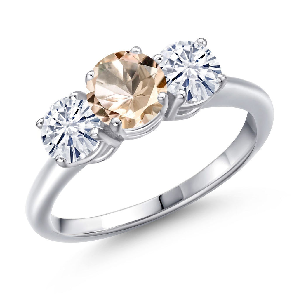Morganite - October_6_Ring in 925 Sterling Silver