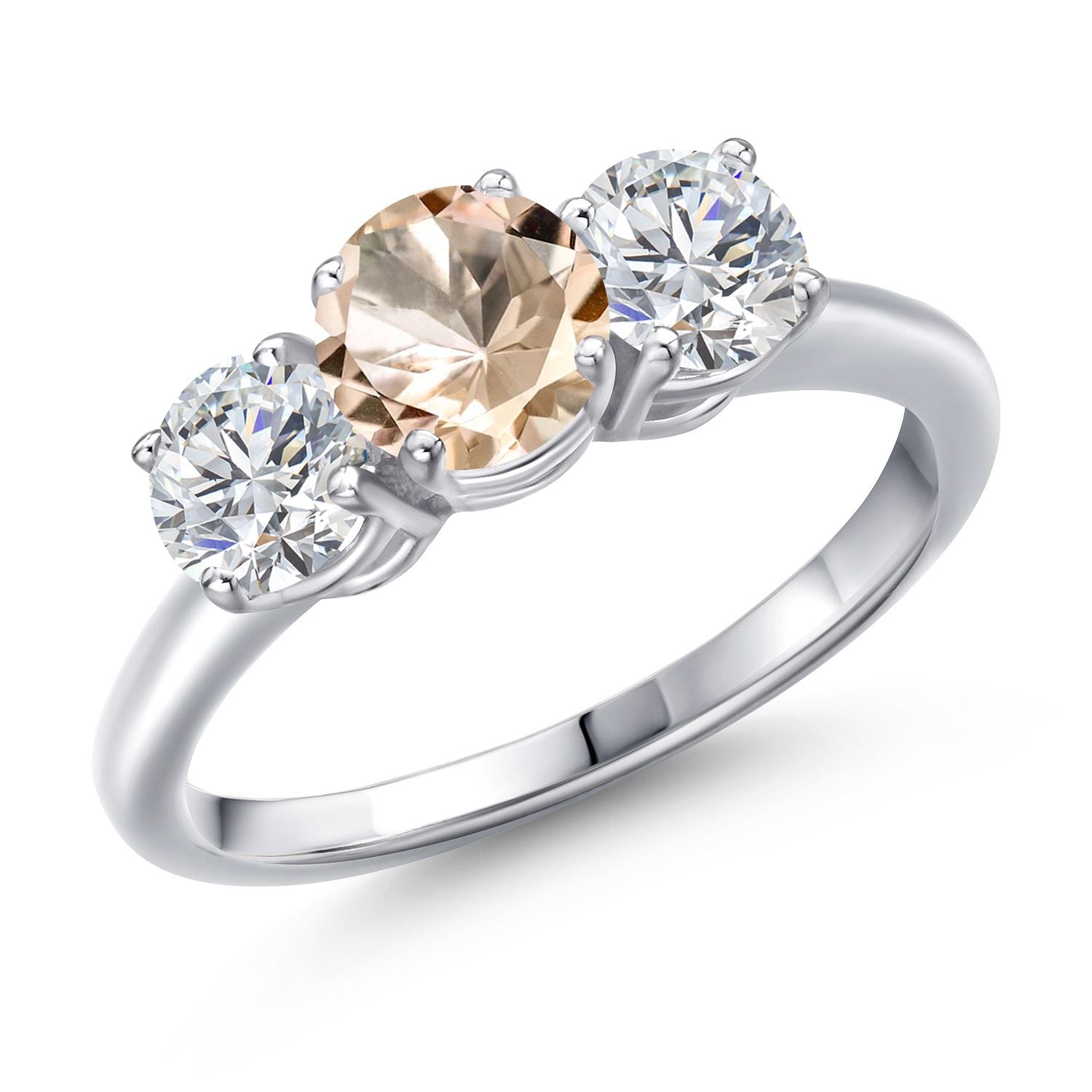 Morganite - October_5_Ring in 925 Sterling Silver