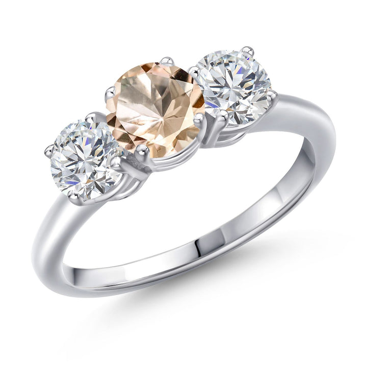 Morganite - October_5_Ring in 925 Sterling Silver