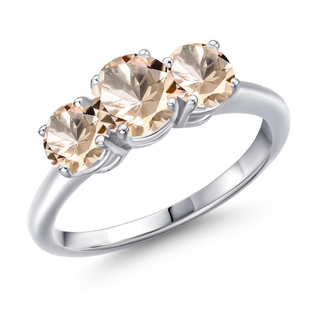 Morganite - October_6_Ring in 925 Sterling Silver