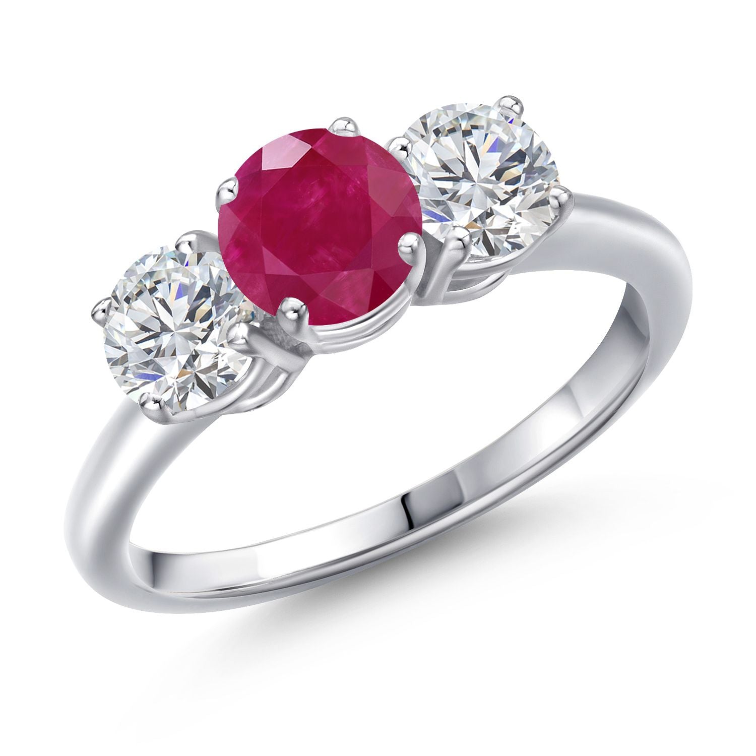 Ruby - July_7_Ring in 925 Sterling Silver