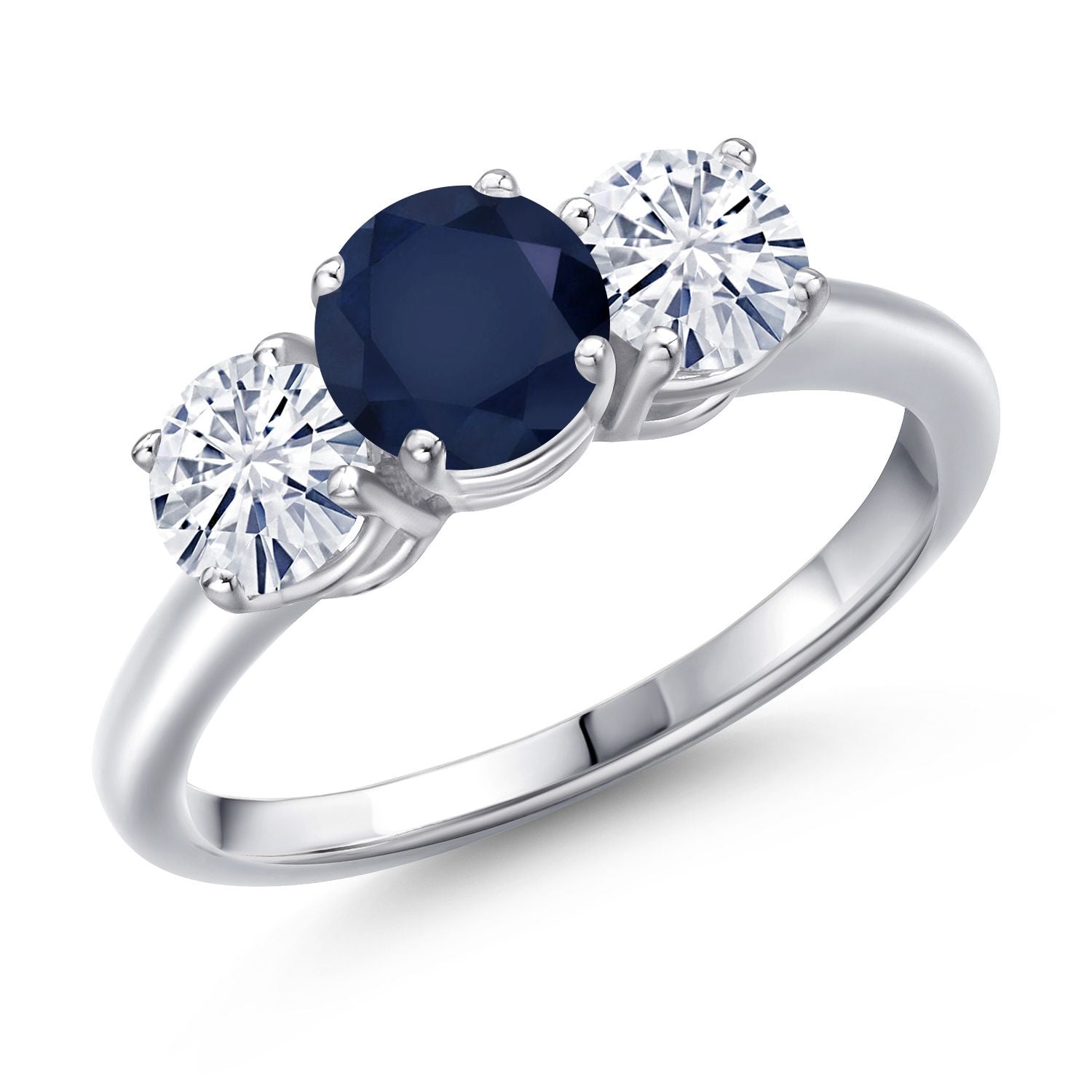 Blue Sapphire - September_6_Ring in 925 Sterling Silver