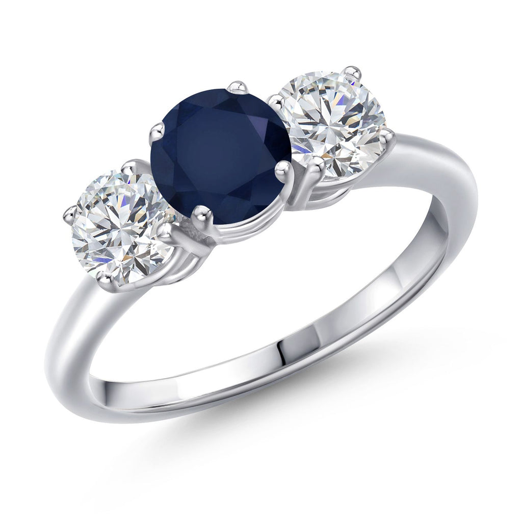 Blue Sapphire - September_7_Ring in 925 Sterling Silver