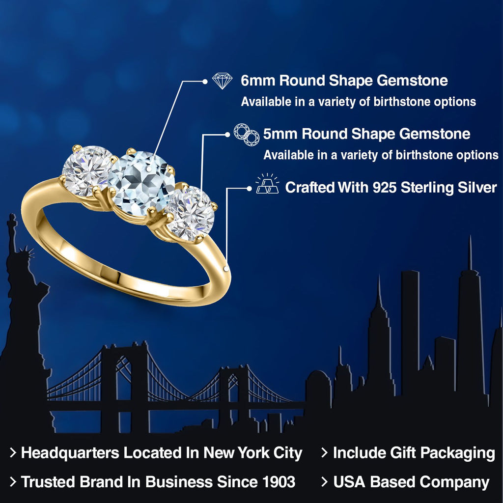 Ring in 925 Yellow Gold Plated Silver