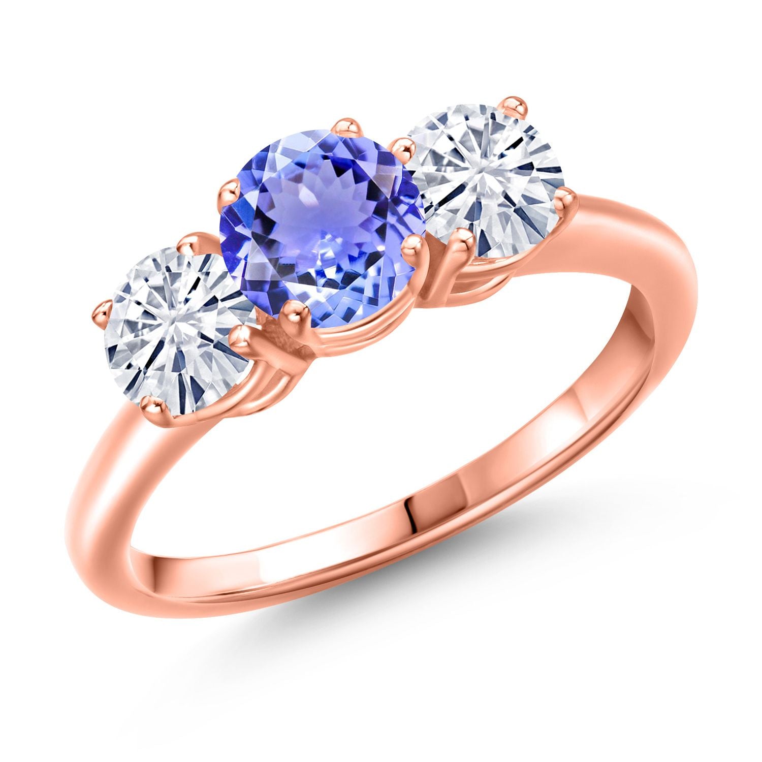 Tanzanite - December_8_Ring in 925 Rose Gold Plated Silver