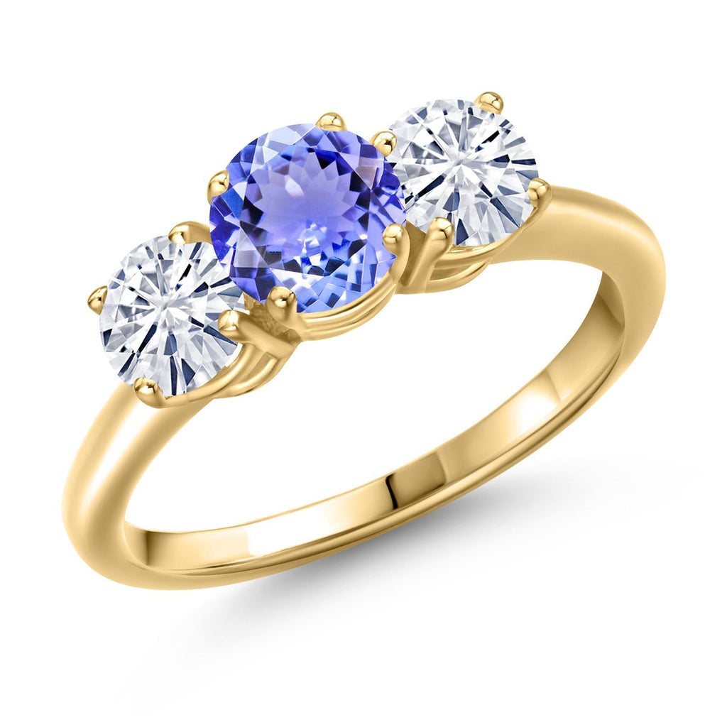 Tanzanite - December_5_Ring in 925 Yellow Gold Plated Silver
