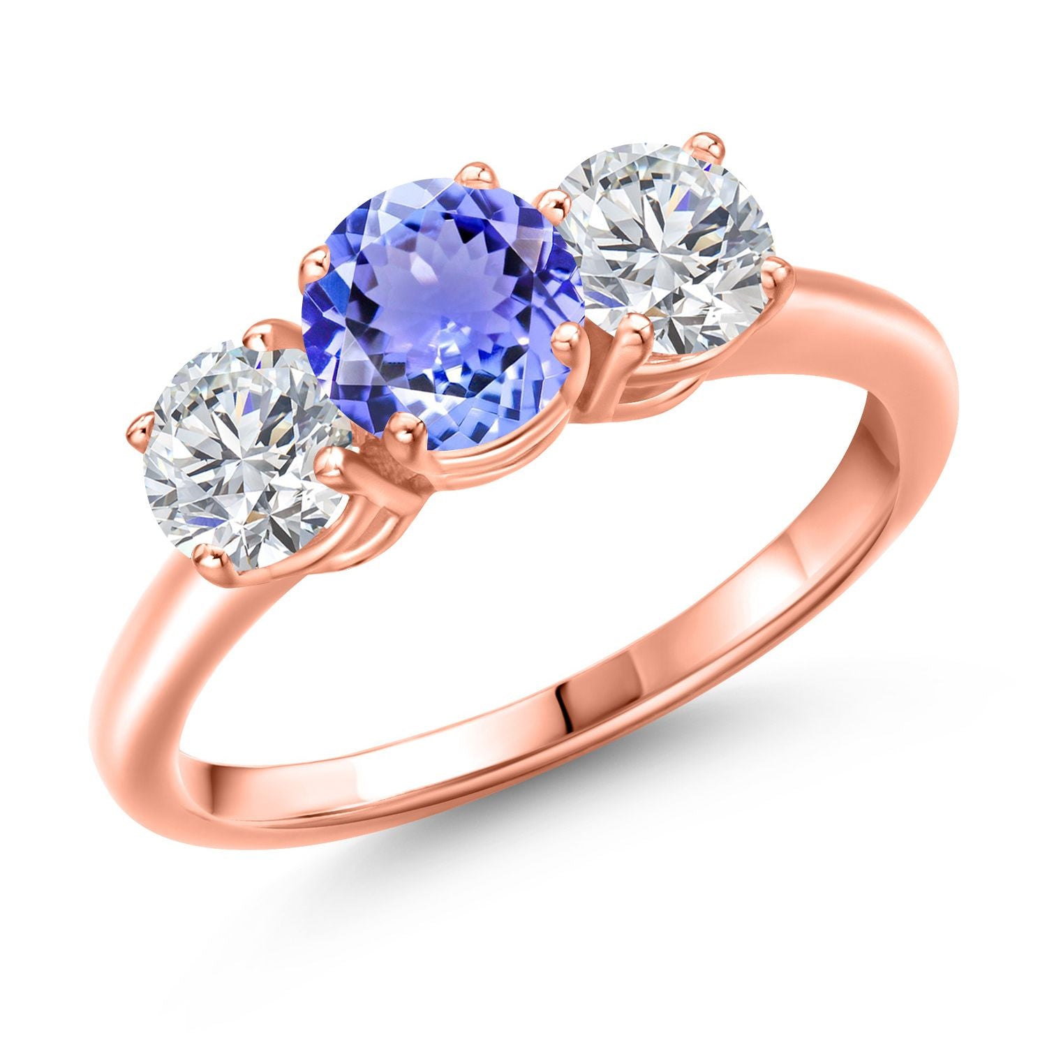 Tanzanite - December_8_Ring in 925 Rose Gold Plated Silver