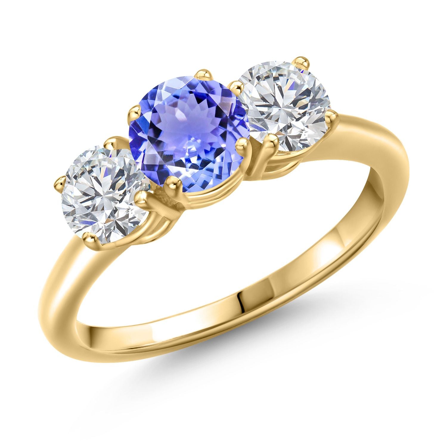 Tanzanite - December_7_Ring in 925 Yellow Gold Plated Silver
