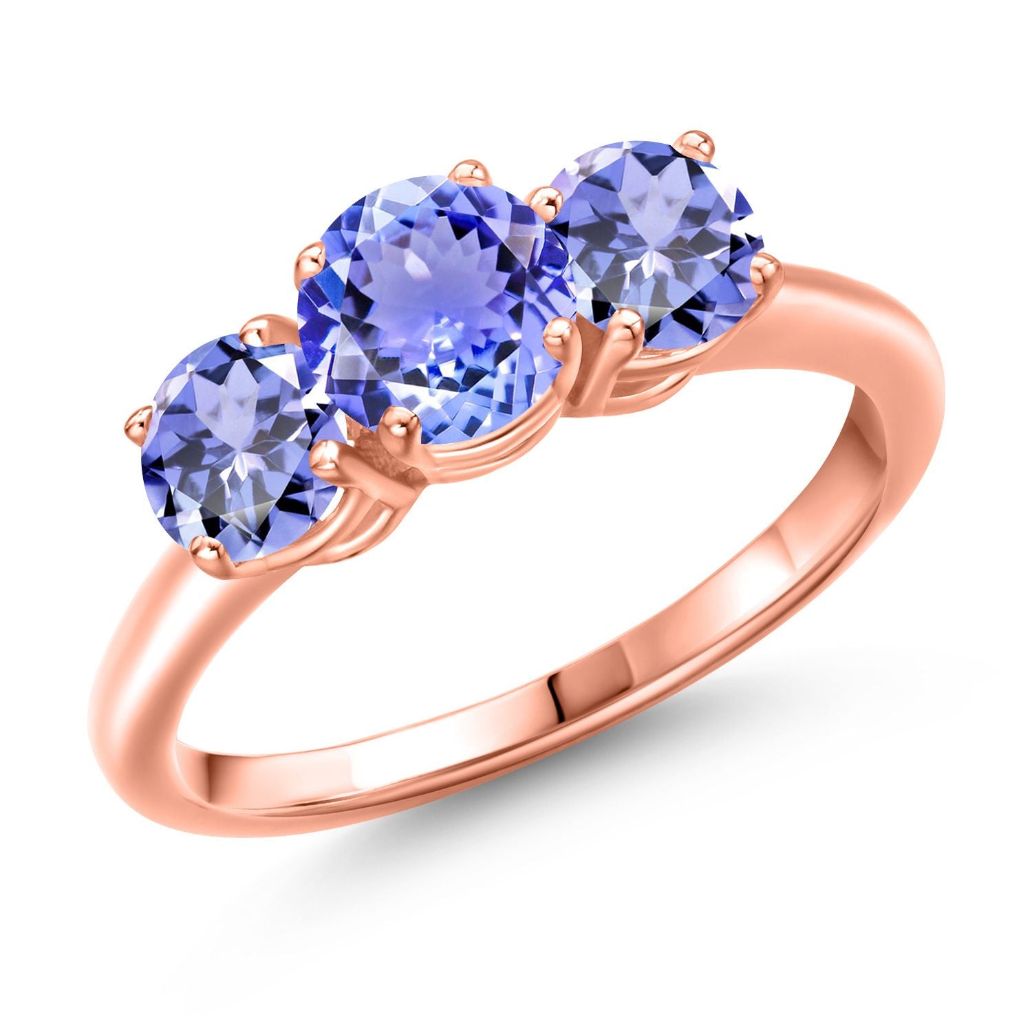Tanzanite - December_8_Ring in 925 Rose Gold Plated Silver