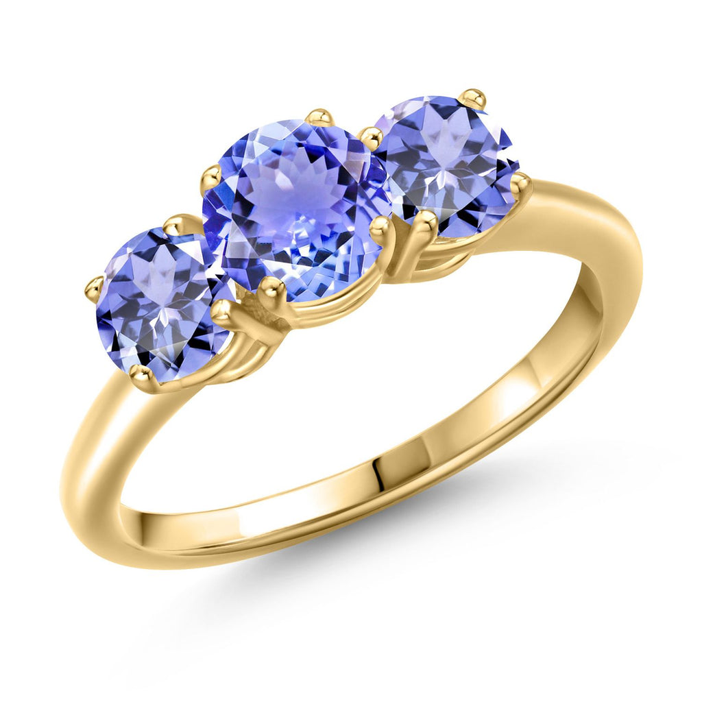 Tanzanite - December_5_Ring in 925 Yellow Gold Plated Silver