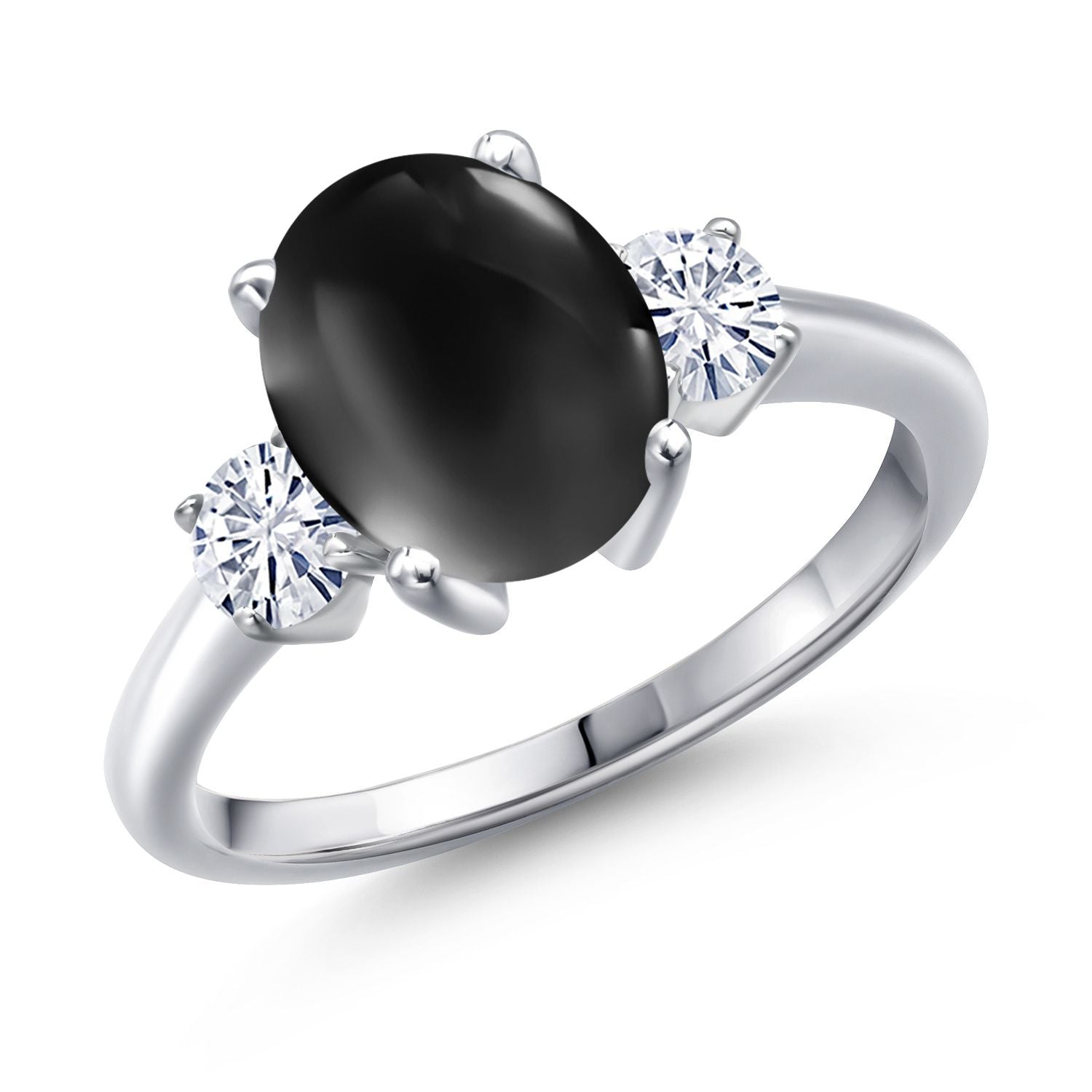 Onyx-Cabochon - December_8_Ring in 925 Sterling Silver
