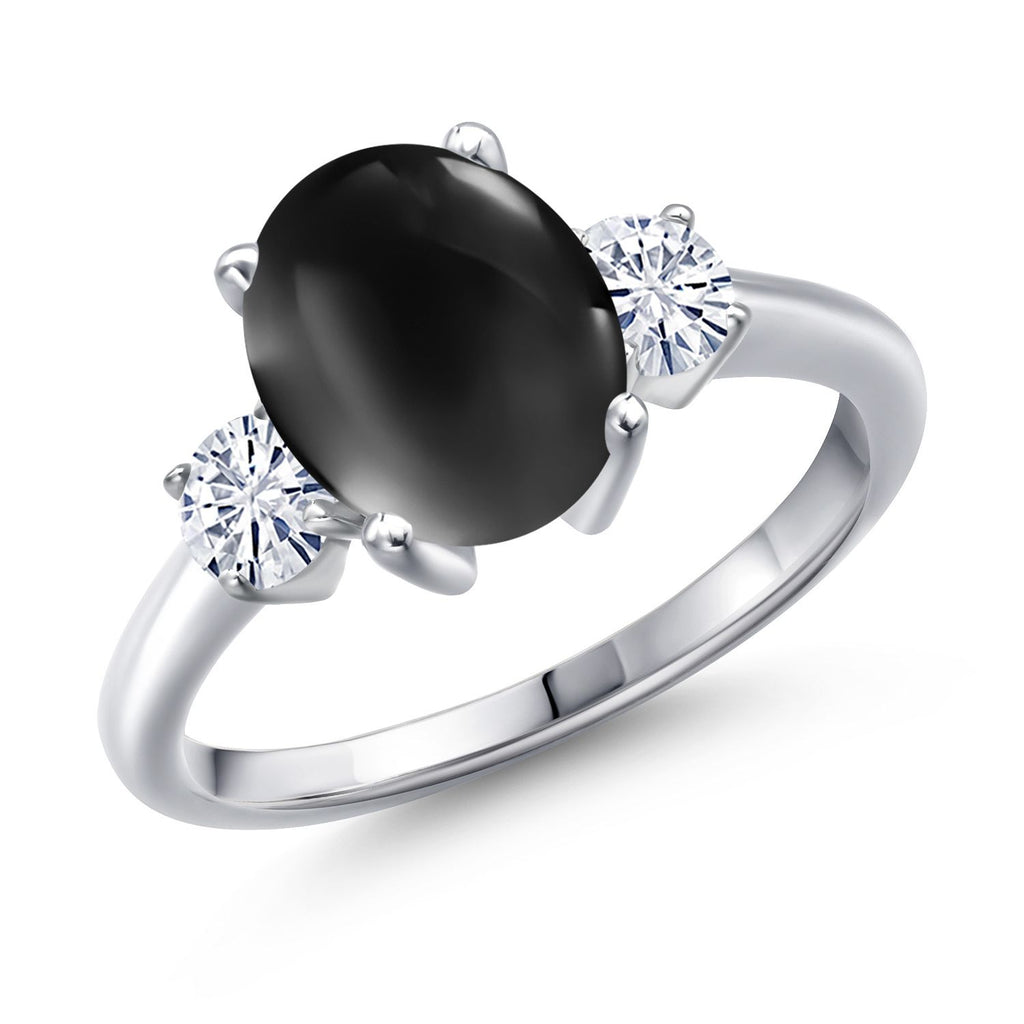 Onyx-Cabochon - December_6_Ring in 925 Sterling Silver