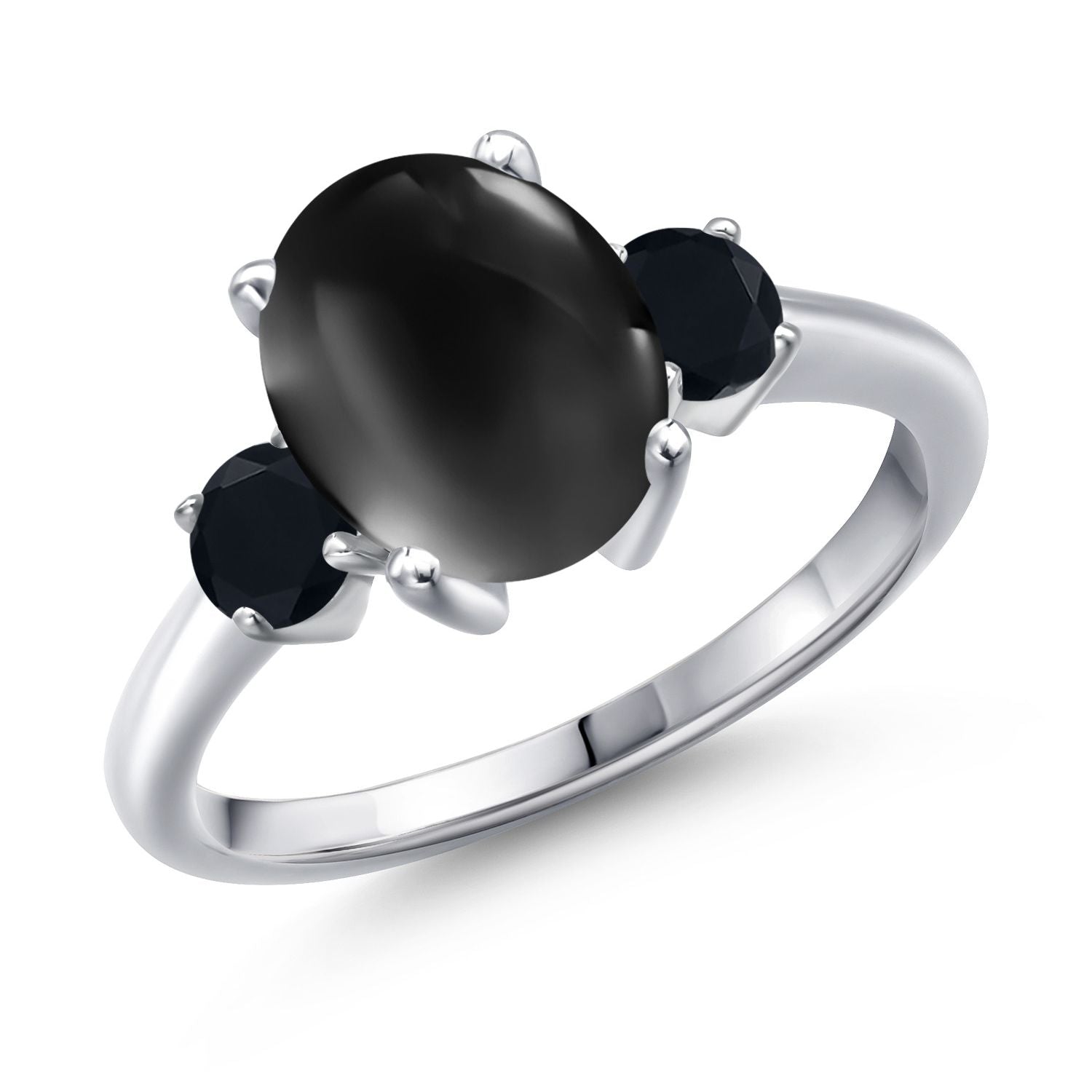Onyx-Cabochon - December_6_Ring in 925 Sterling Silver