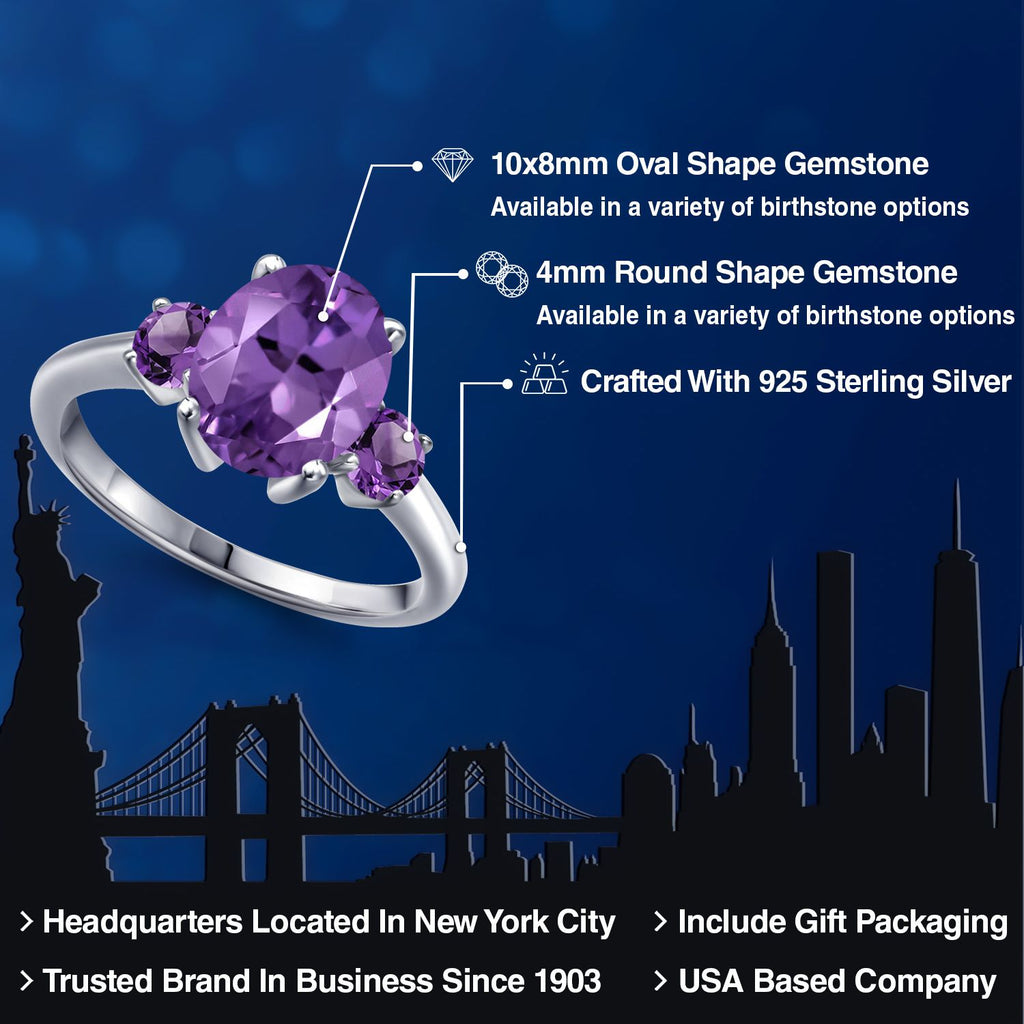 Amethyst - February_5_Ring in 925 Sterling Silver