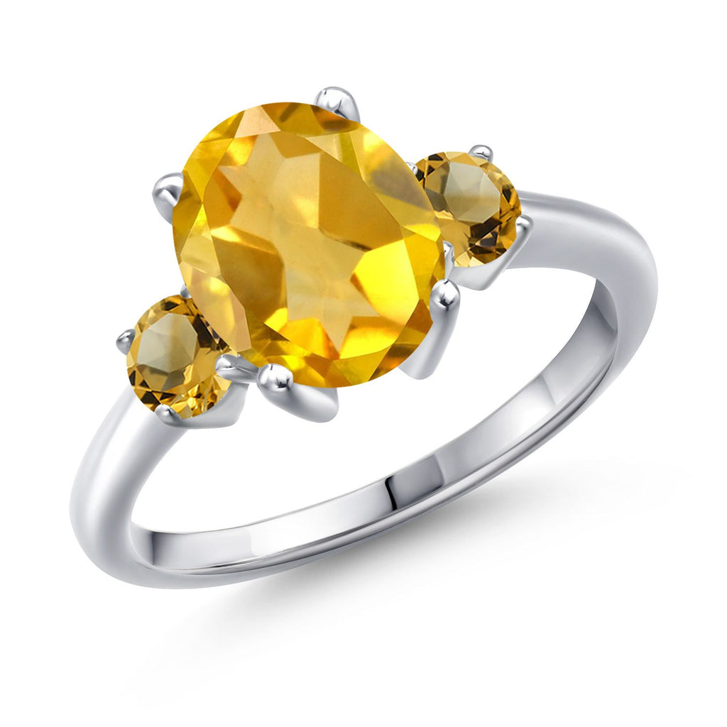 Citrine - November_8_Ring in 925 Sterling Silver