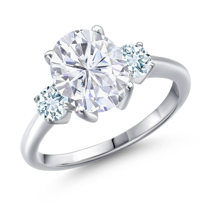 Aquamarine - March_5_Ring in 925 Sterling Silver