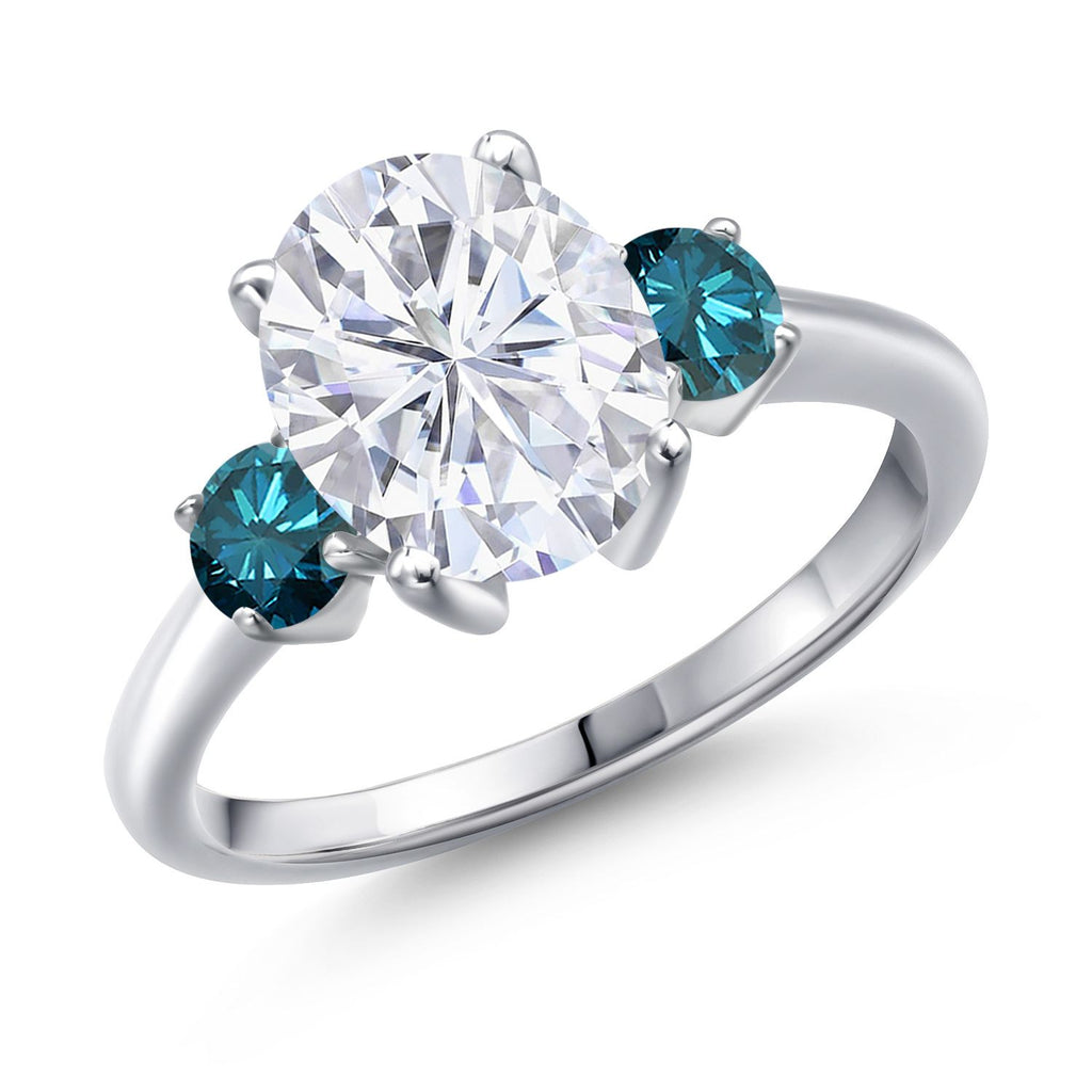Blue Diamond - April_5_Ring in 925 Sterling Silver