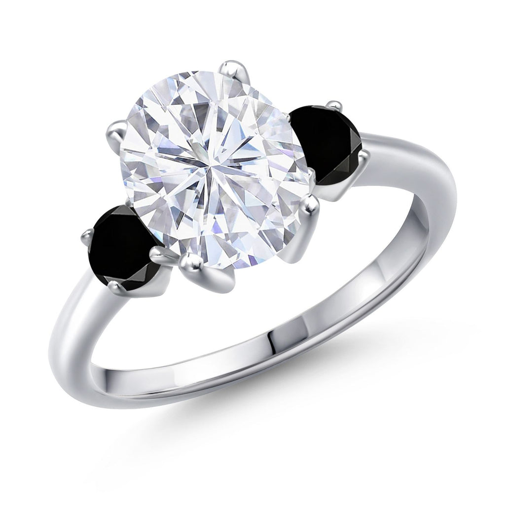 Black Diamond - April_8_Ring in 925 Sterling Silver