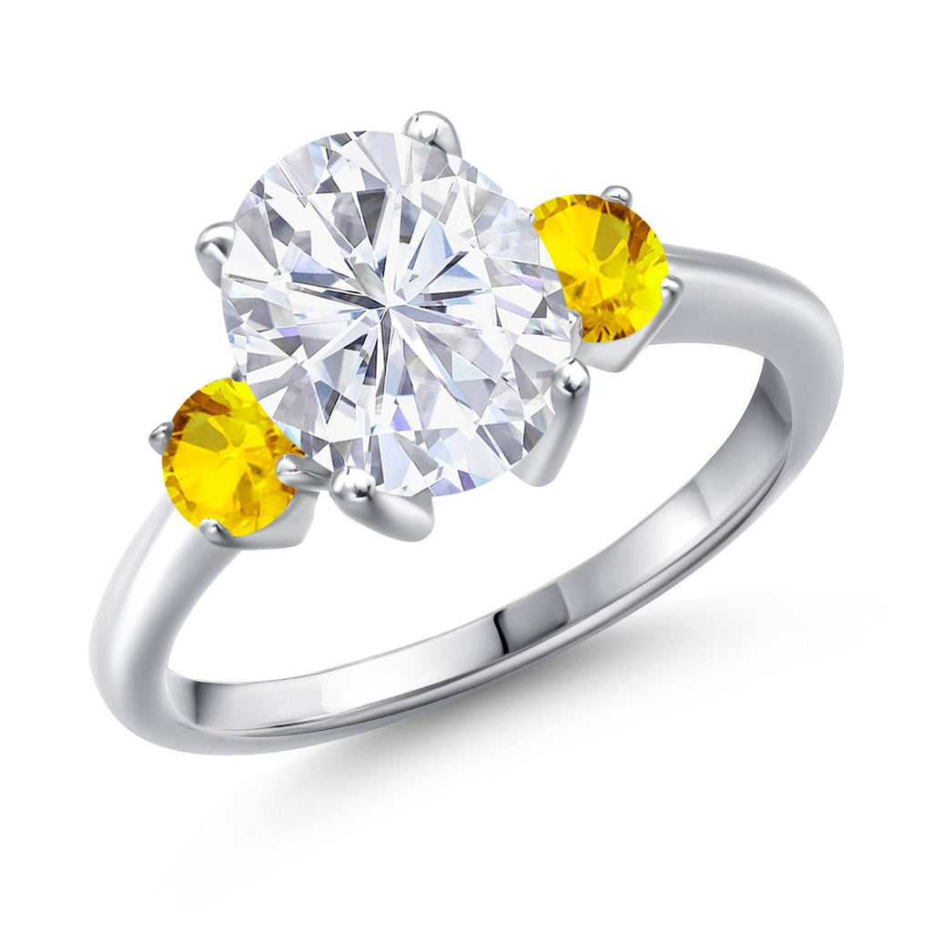 Yellow Sapphire - September_7_Ring in 925 Sterling Silver