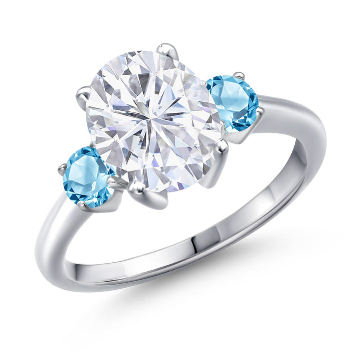 Swiss Blue Topaz - November_5_Ring in 925 Sterling Silver