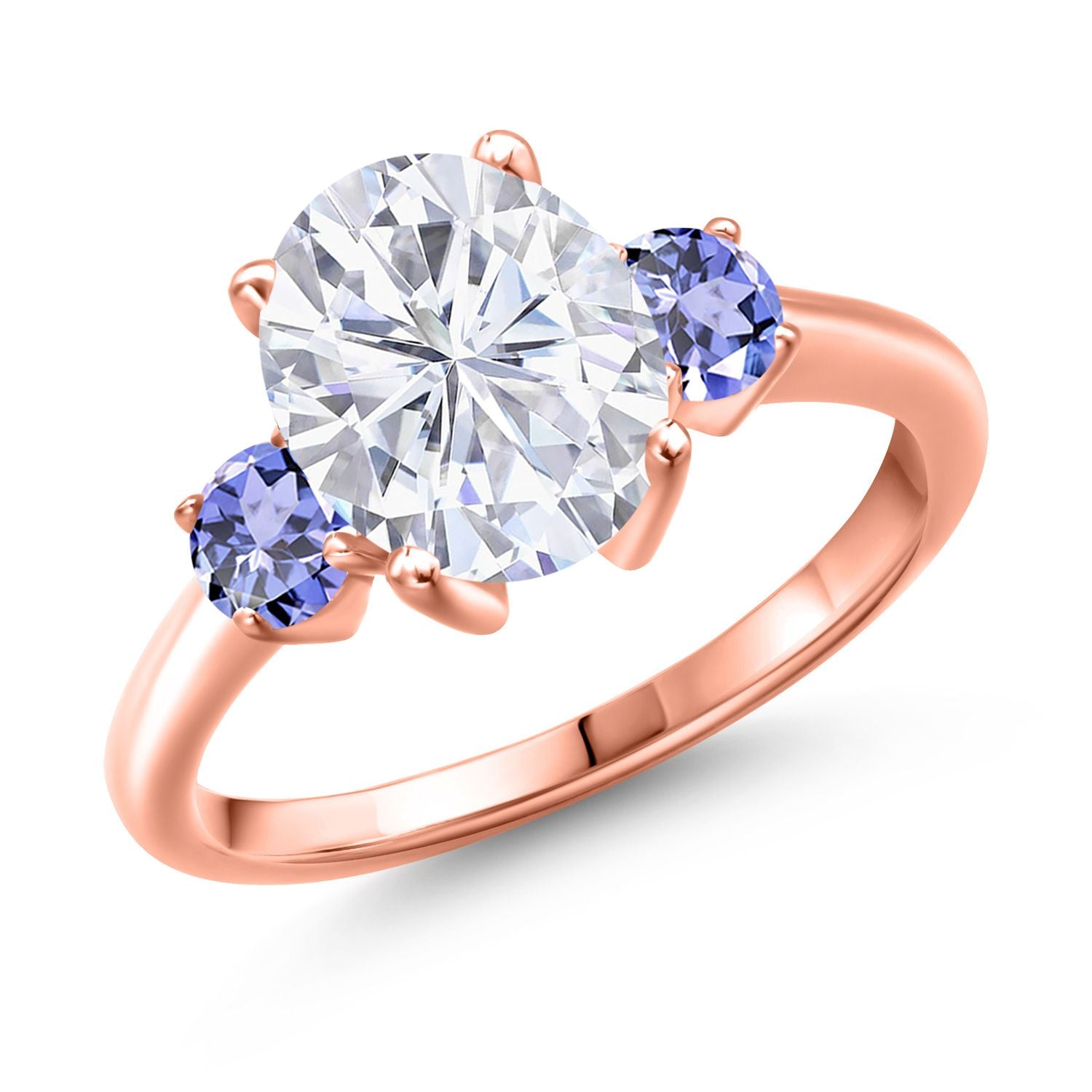 Tanzanite - December_8_Ring in 925 Rose Gold Plated Silver