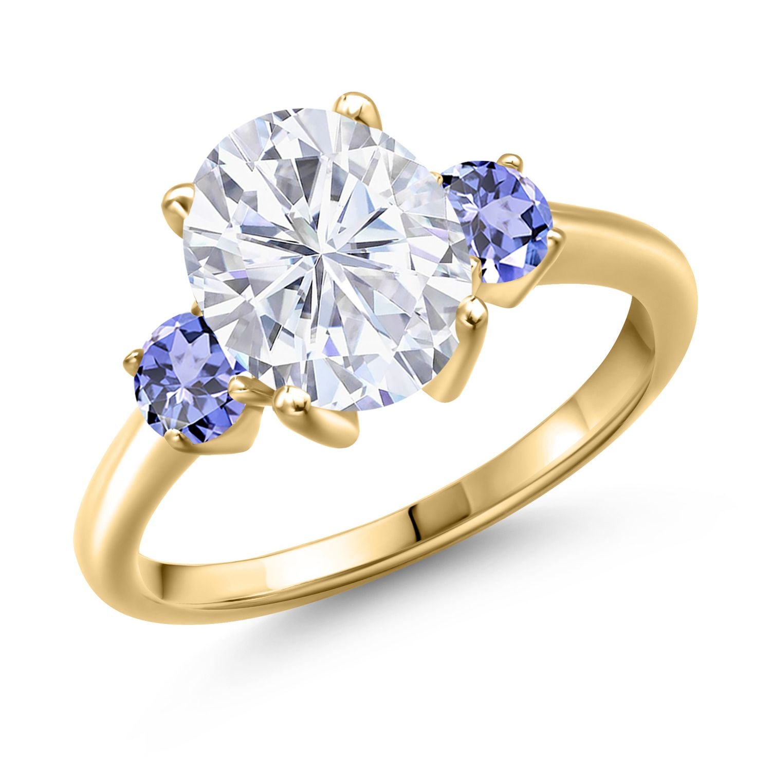 Tanzanite - December_9_Ring in 925 Yellow Gold Plated Silver