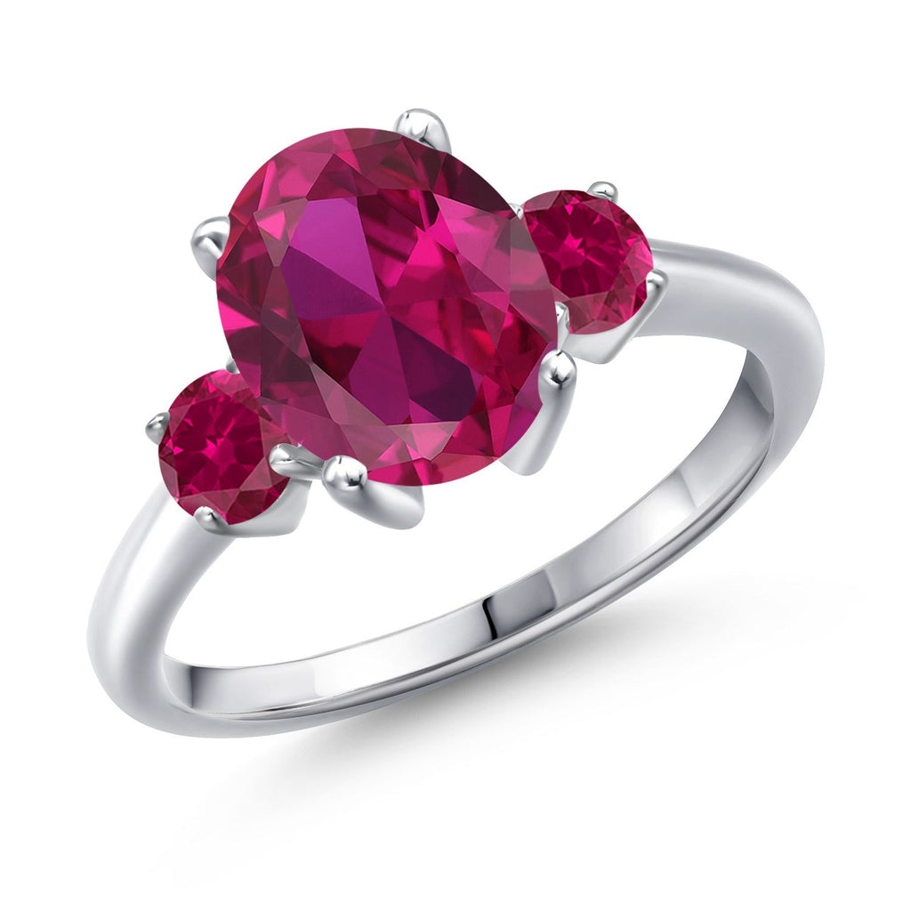 Created Ruby - July_9_Ring in 925 Sterling Silver