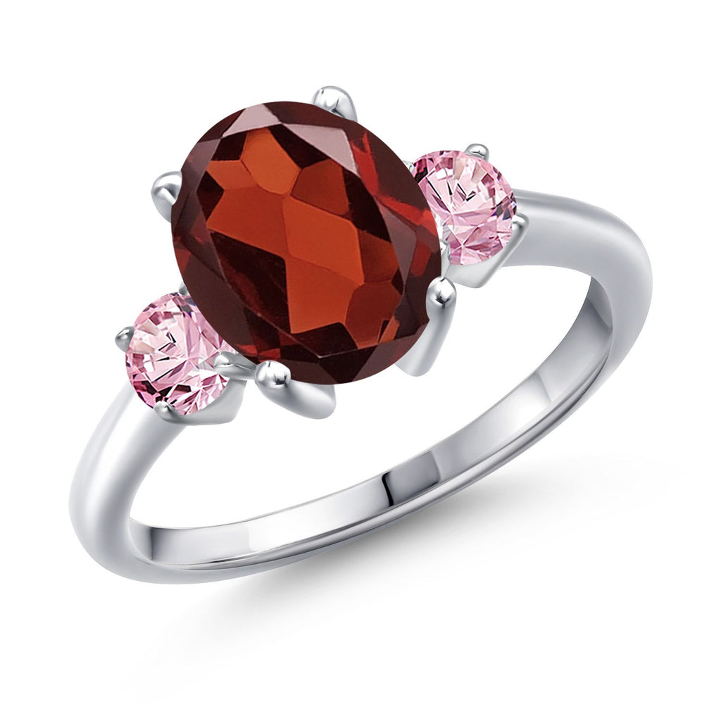 Garnet - January_7_Ring in 925 Sterling Silver