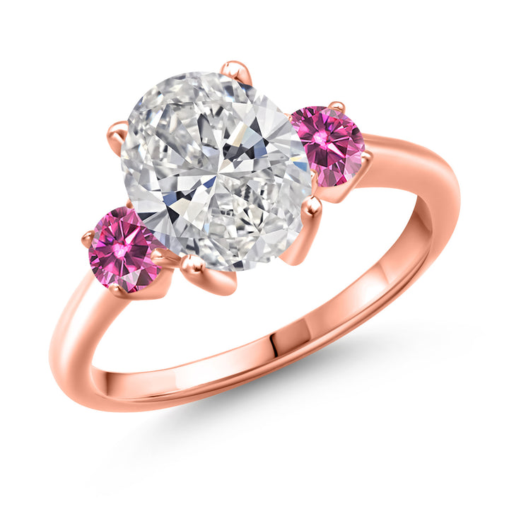 5_Ring in 925 Rose Gold Plated Silver