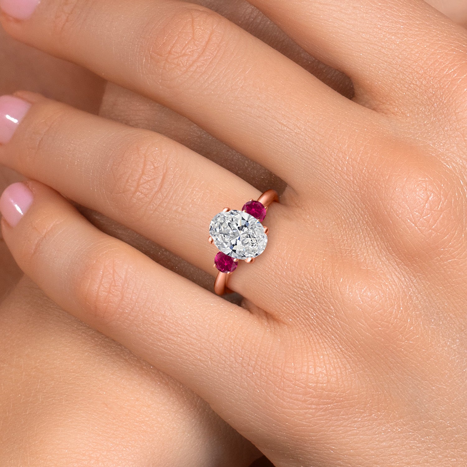 Ring in 925 Rose Gold Plated Silver