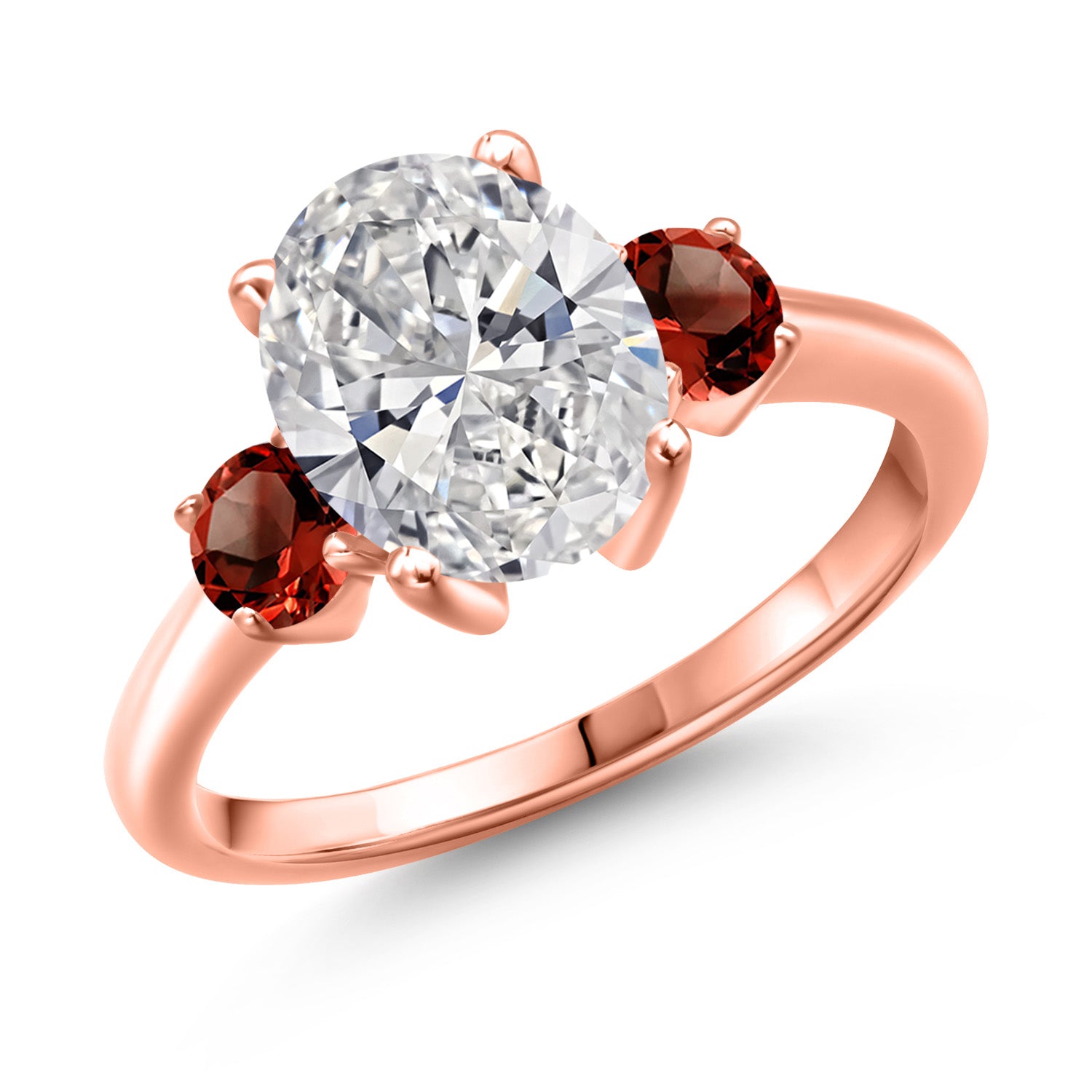 6_Ring in 925 Rose Gold Plated Silver