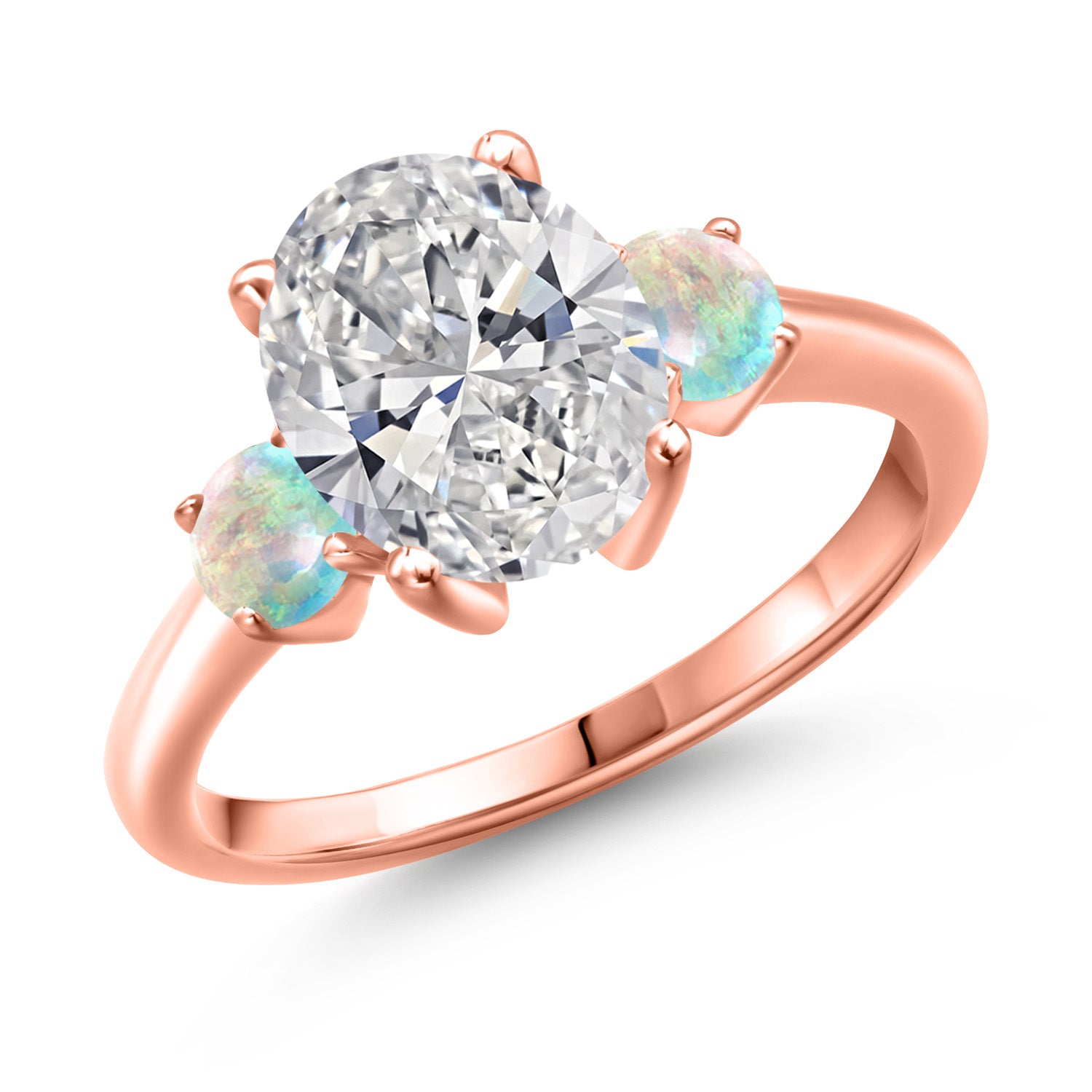 7_Ring in 925 Rose Gold Plated Silver