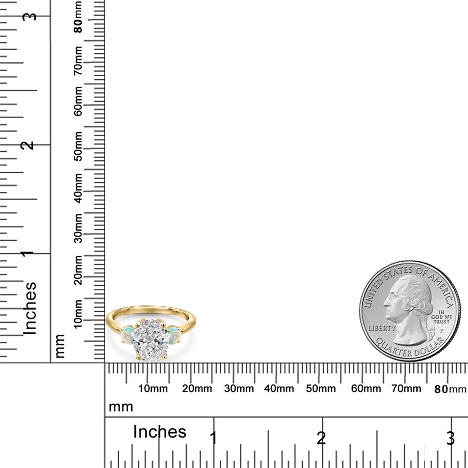 Ring in 925 Yellow Gold Plated Silver