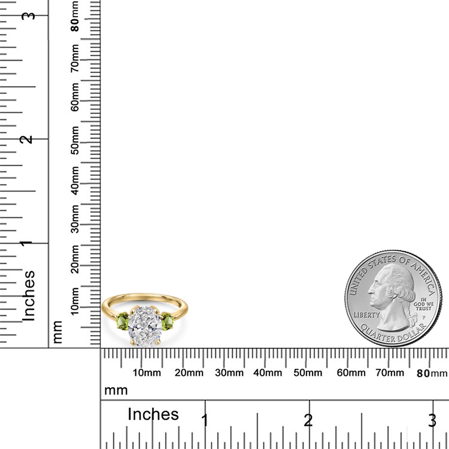 Ring in 925 Yellow Gold Plated Silver