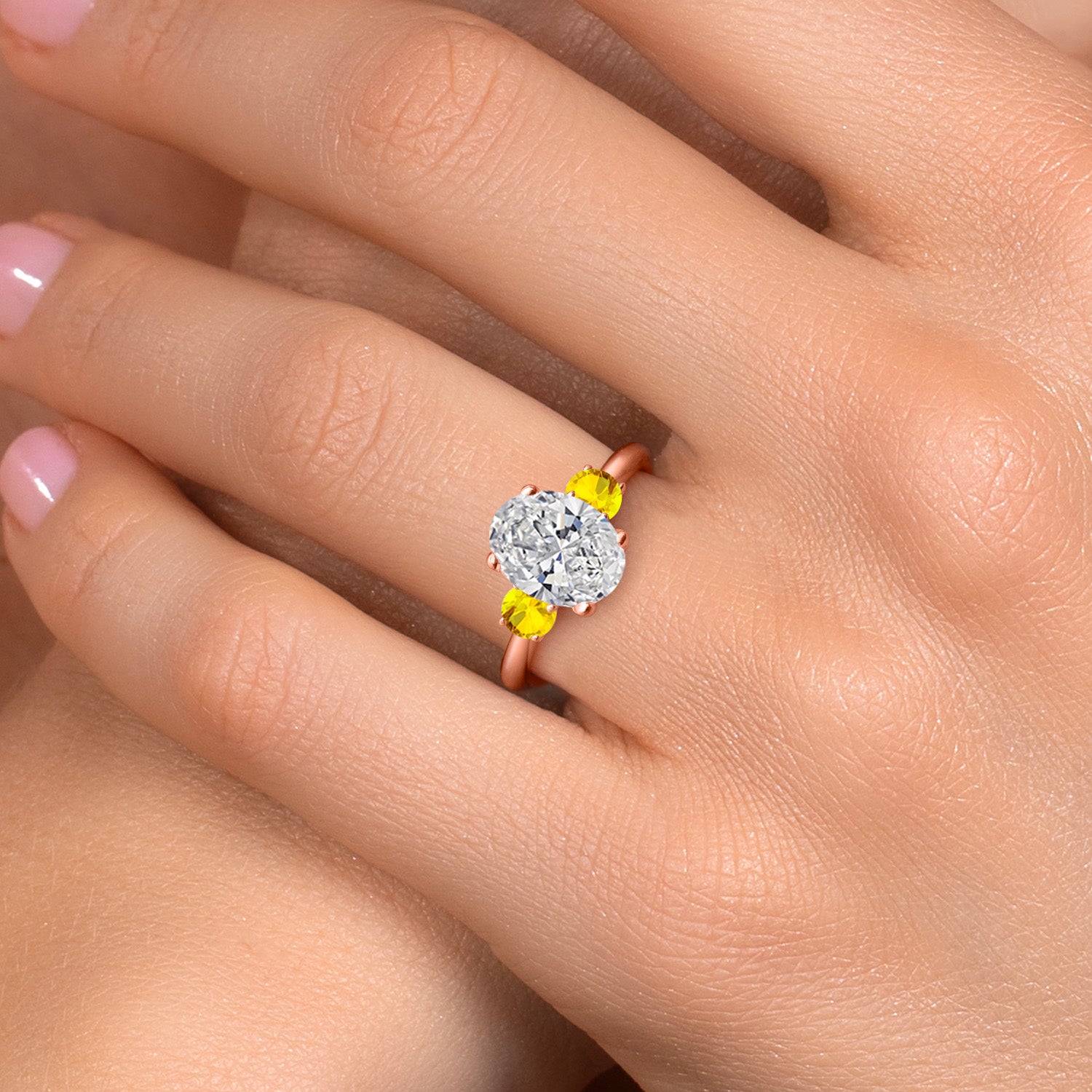 Ring in 925 Rose Gold Plated Silver