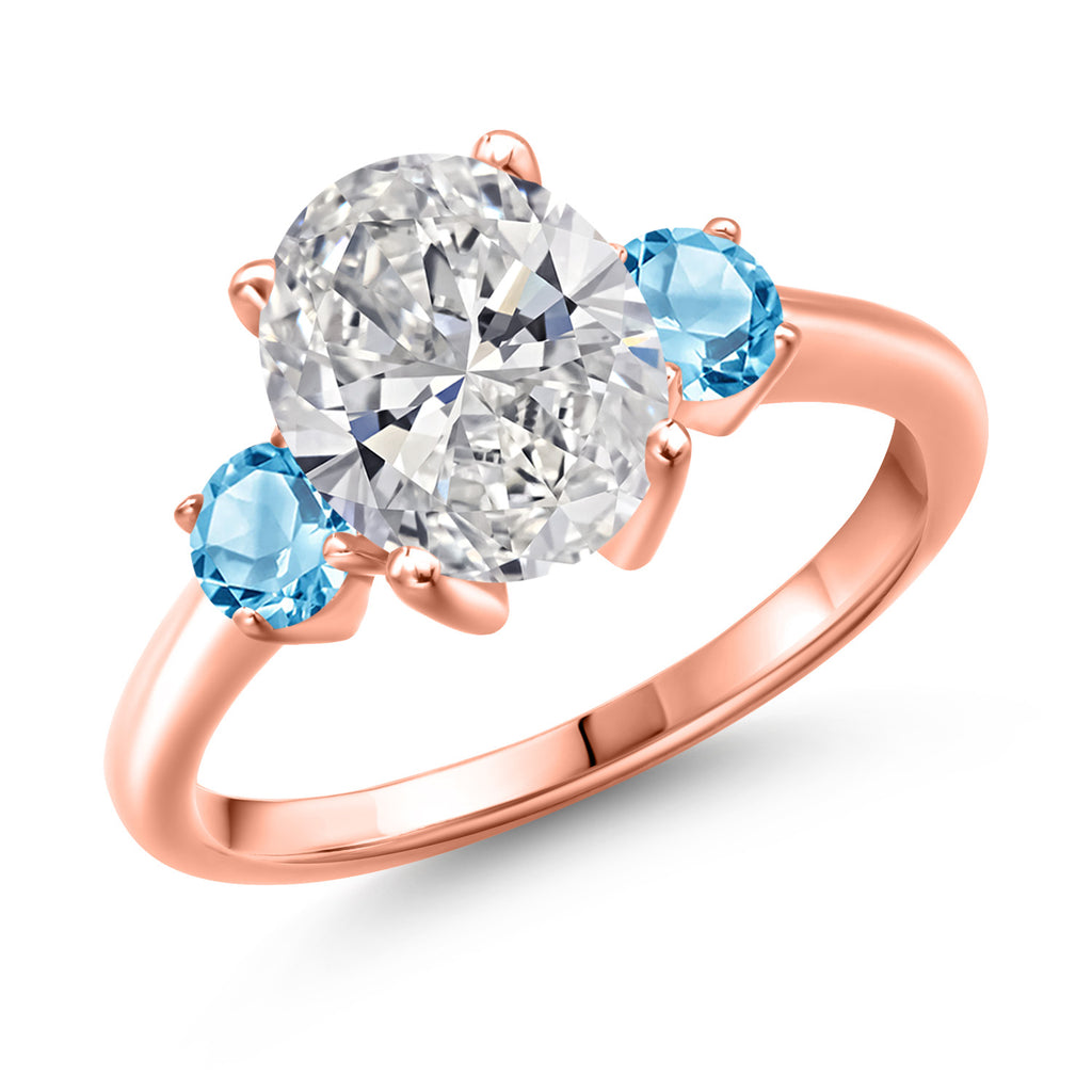 8_Ring in 925 Rose Gold Plated Silver