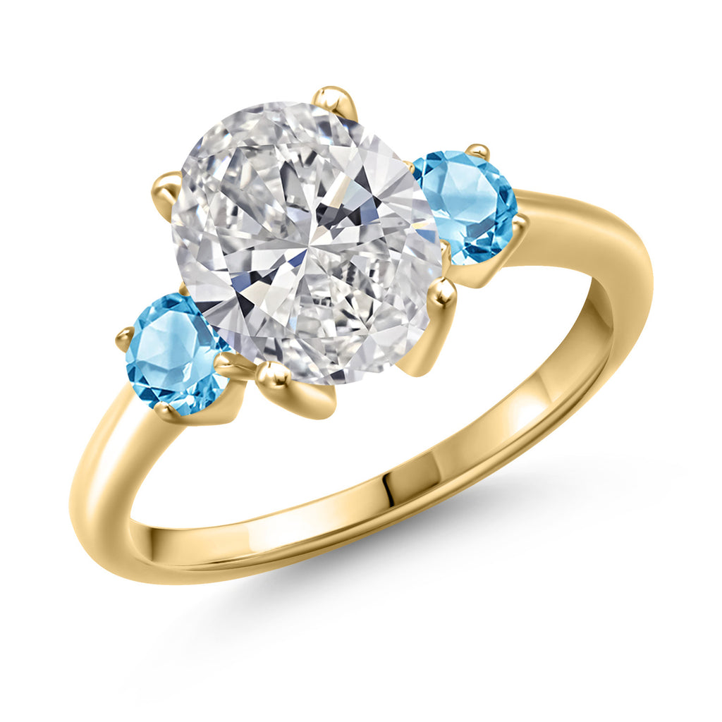 5_Ring in 925 Yellow Gold Plated Silver