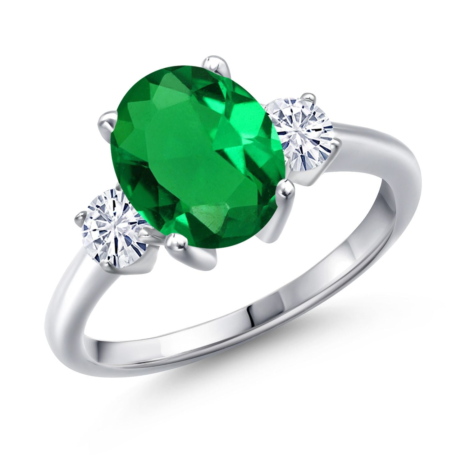 Nano Emerald - May_6_Ring in 925 Sterling Silver