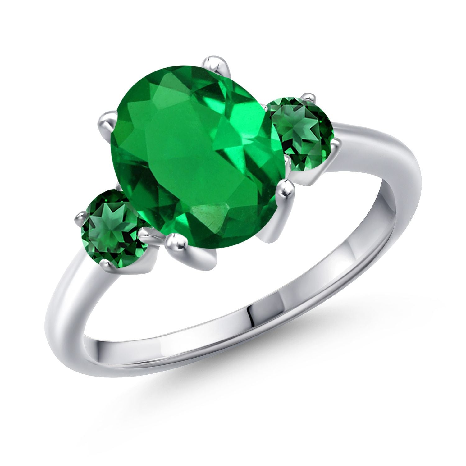 Nano Emerald - May_6_Ring in 925 Sterling Silver