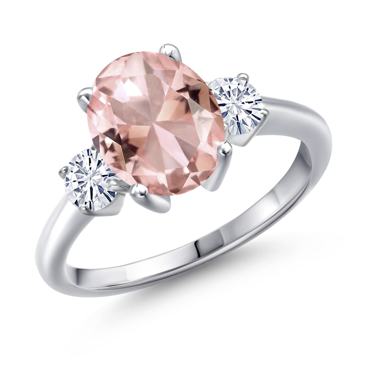 Nano Morganite - October_9_Ring in 925 Sterling Silver
