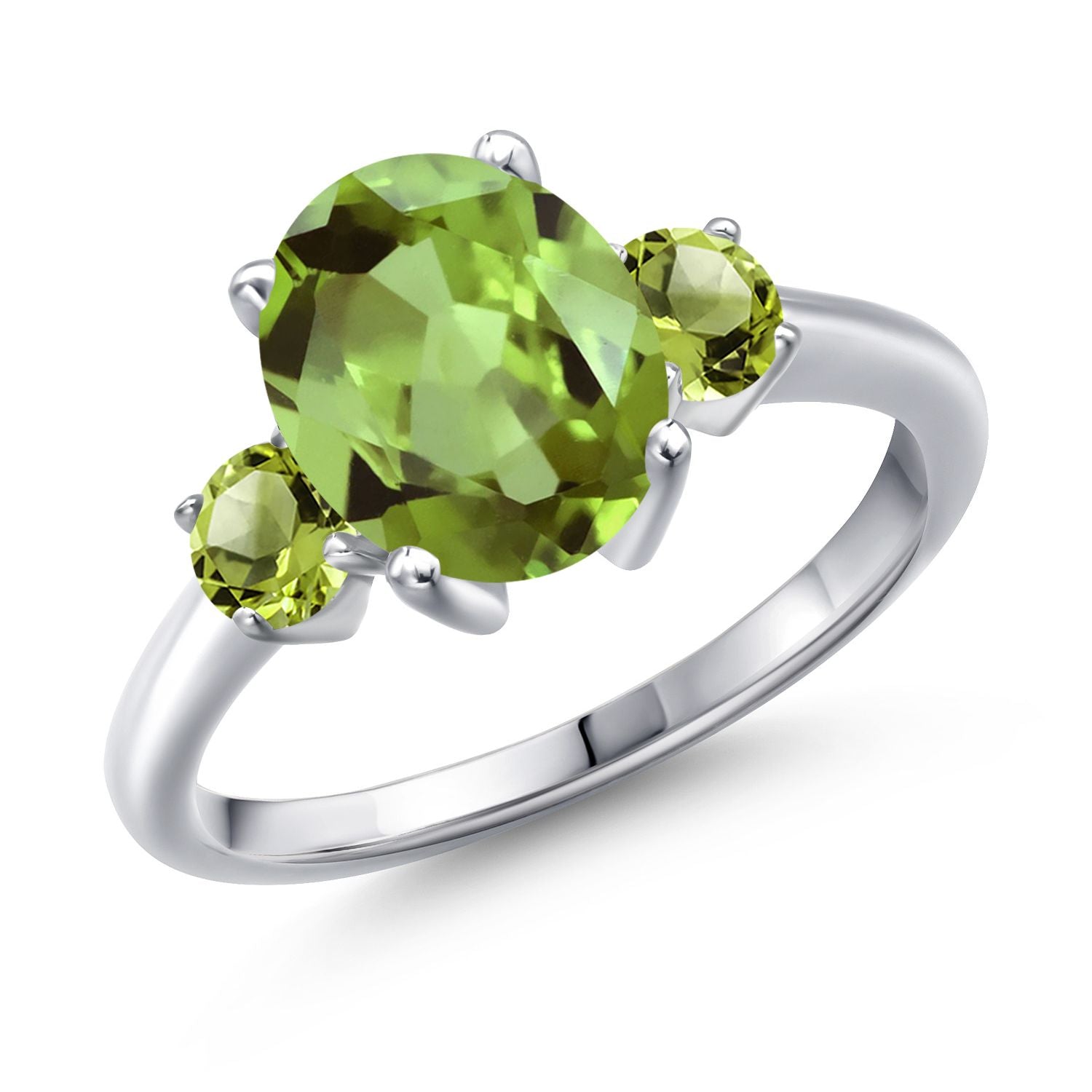 Peridot - August_9_Ring in 925 Sterling Silver