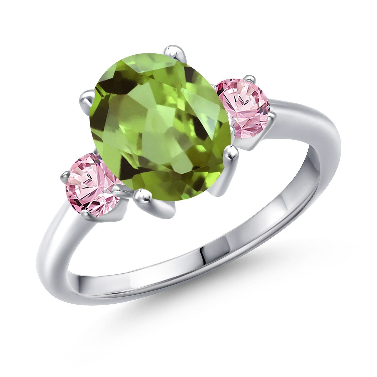 Peridot - August_7_Ring in 925 Sterling Silver